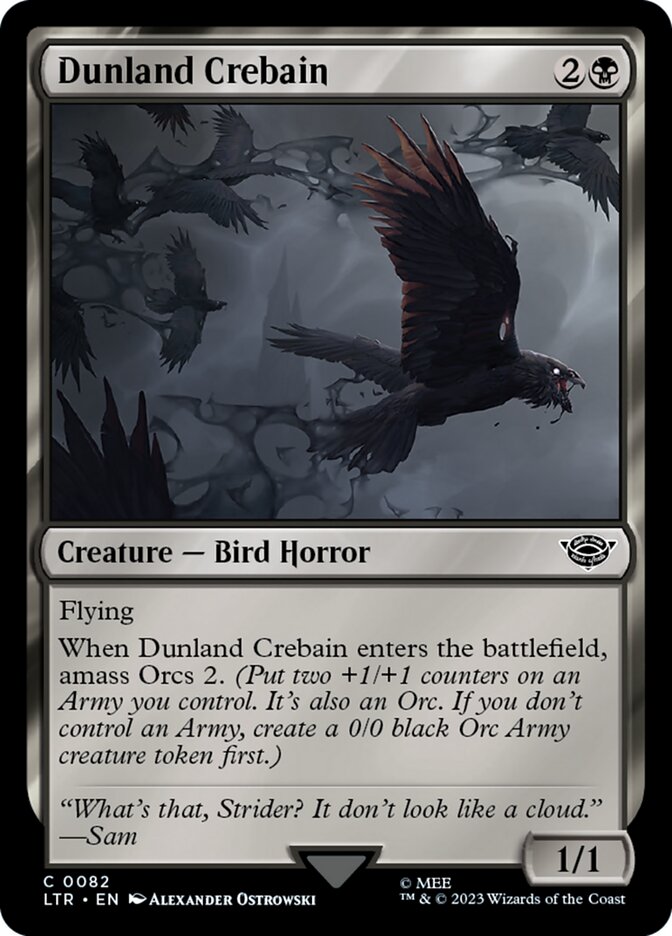 LTR, Dunland Crebain, Standard, 82, C, Near Mint, Normal, EN