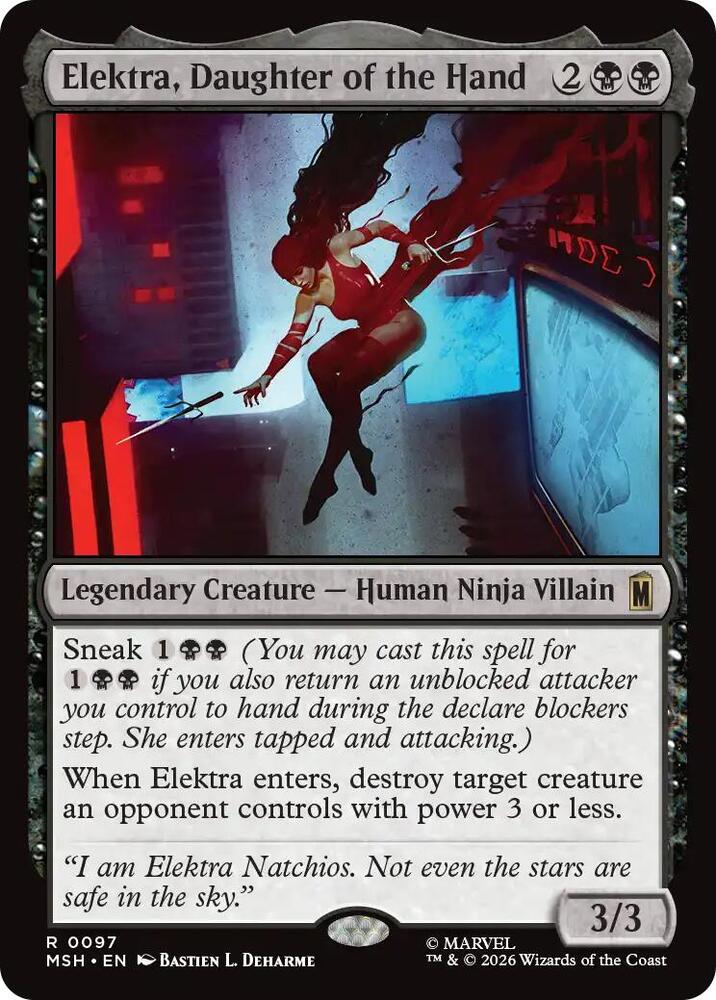 MSH, Elektra, Daughter of the Hand, Standard, 97, R, Near Mint, (Foil), EN