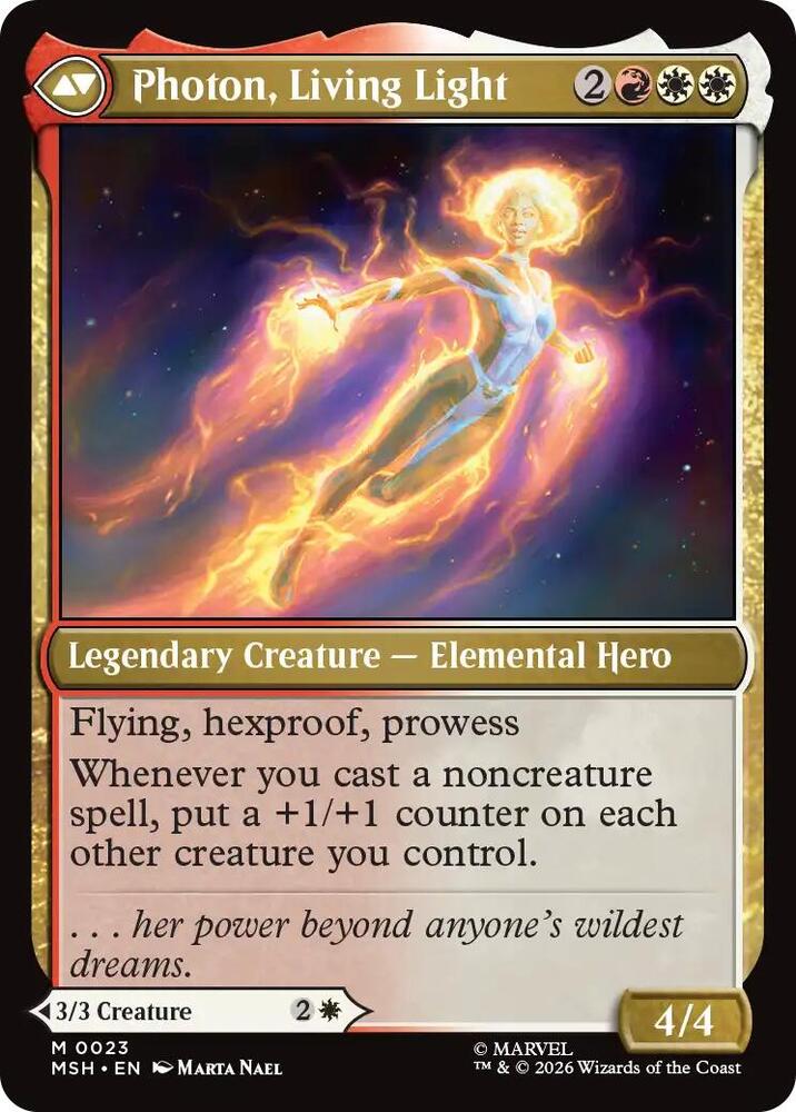 MSH, Monica Rambeau // Photon, Living Light, Standard, 23, M, Near Mint, (Foil), EN