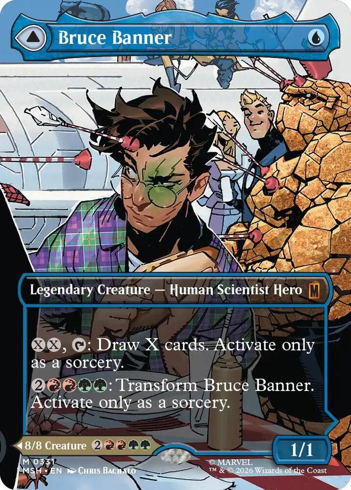 MSH, Bruce Banner // The Incredible Hulk, (Borderless), 331, M, Near Mint, Normal, EN