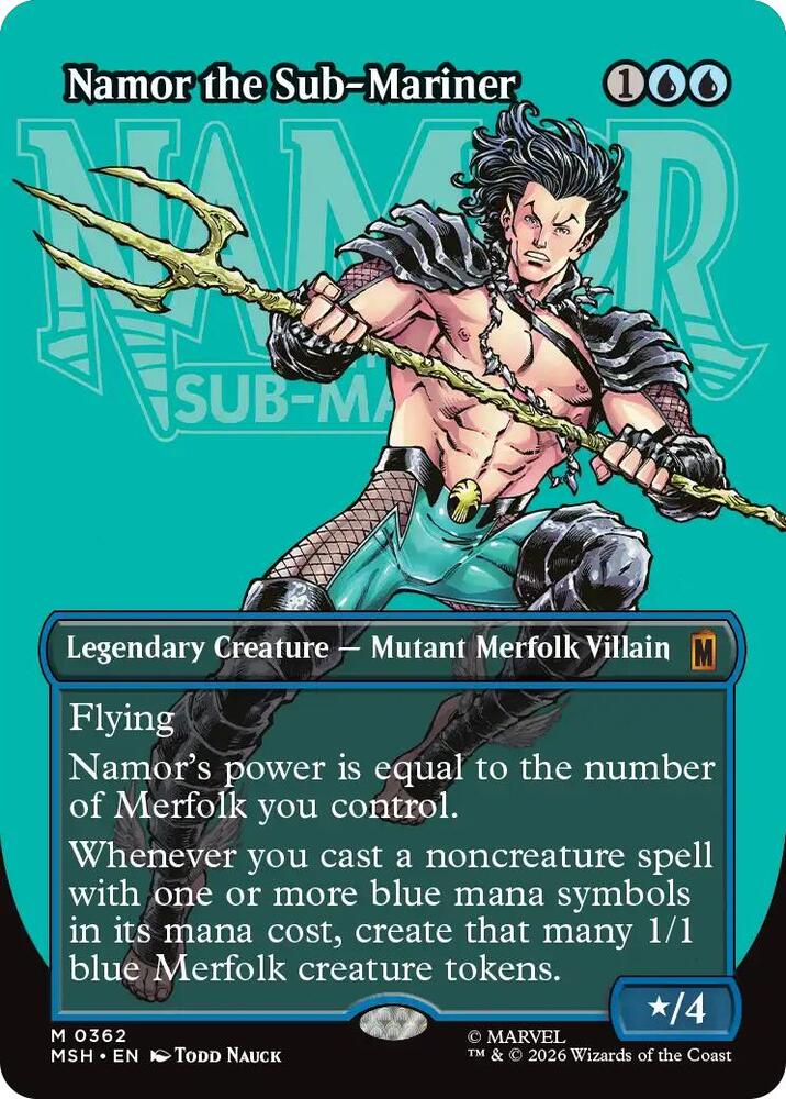 MSH, Namor the Sub-Mariner, (Borderless), 362, M, Near Mint, Normal, EN