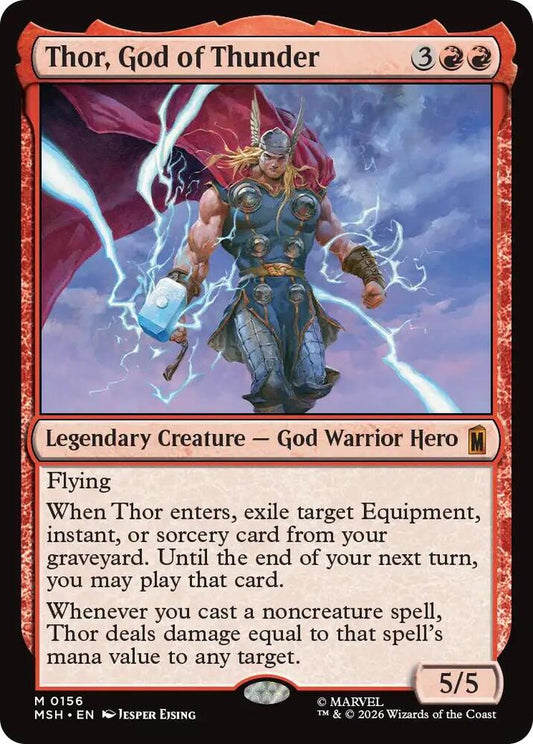 MSH, Thor, God of Thunder, Standard, 156, M, Near Mint, Normal, EN
