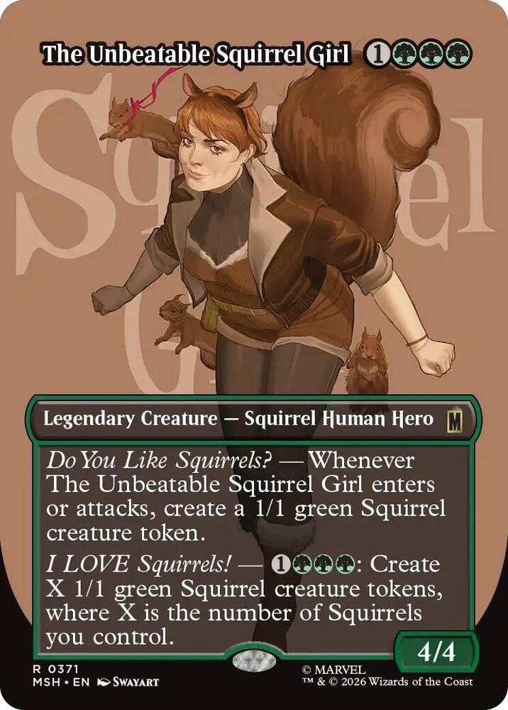 MSH, The Unbeatable Squirrel Girl, (Borderless), 371, R, Near Mint, Normal, EN