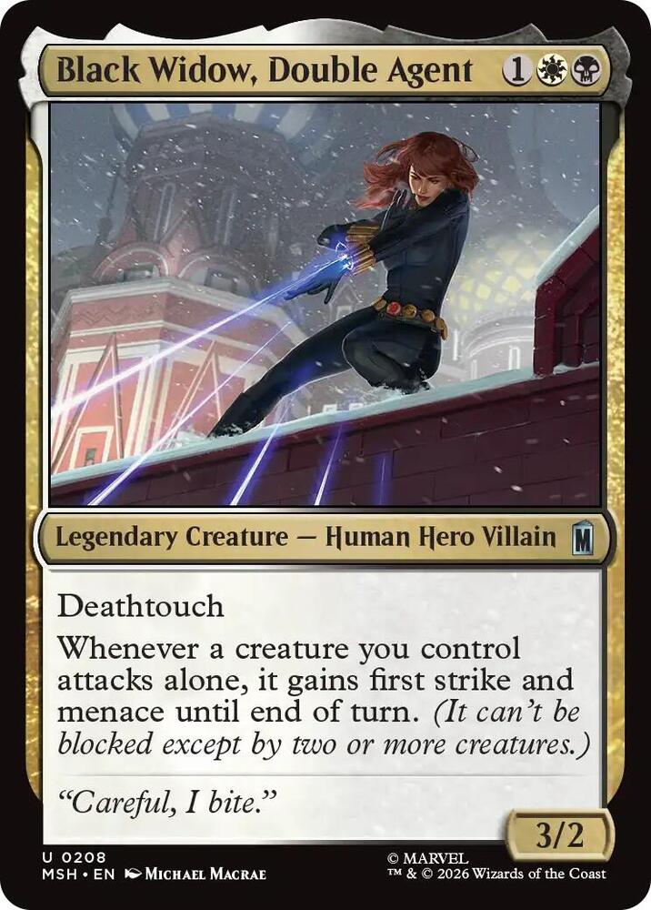 MSH, Black Widow, Double Agent, Standard, 208, U, Near Mint, (Foil), EN