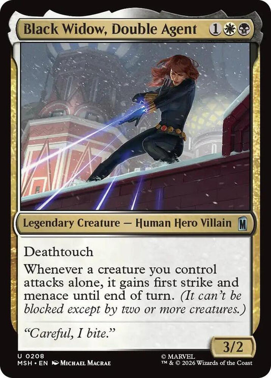 MSH, Black Widow, Double Agent, Standard, 208, U, Near Mint, (Foil), EN
