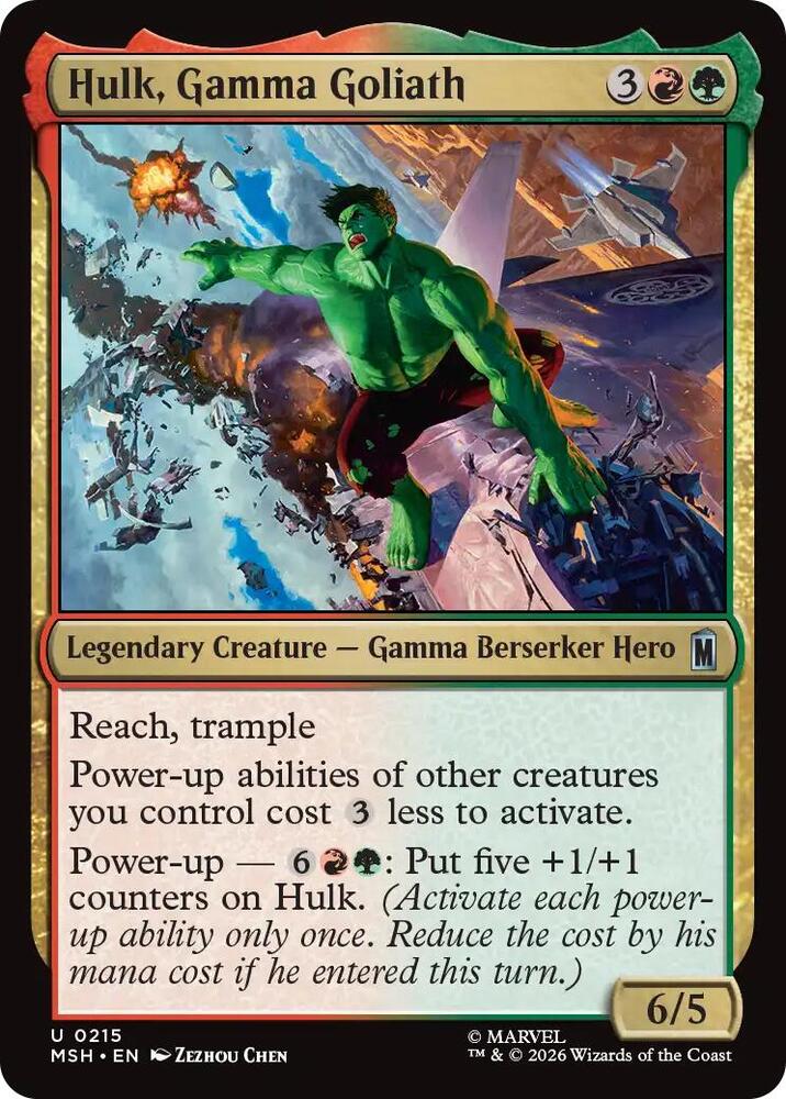 MSH, Hulk, Gamma Goliath, Standard, 215, U, Near Mint, (Foil), EN