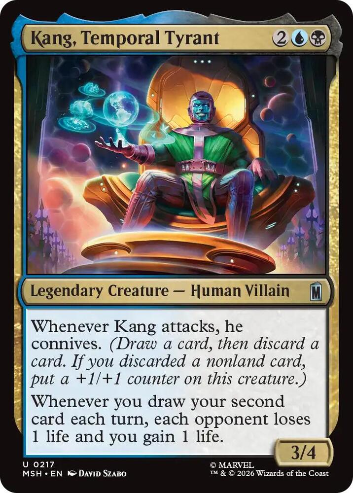 MSH, Kang, Temporal Tyrant, Standard, 217, U, Near Mint, (Foil), EN