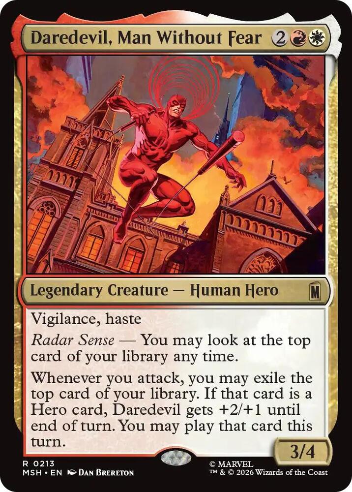 MSH, Daredevil, Man Without Fear, Standard, 213, R, Near Mint, Normal, EN