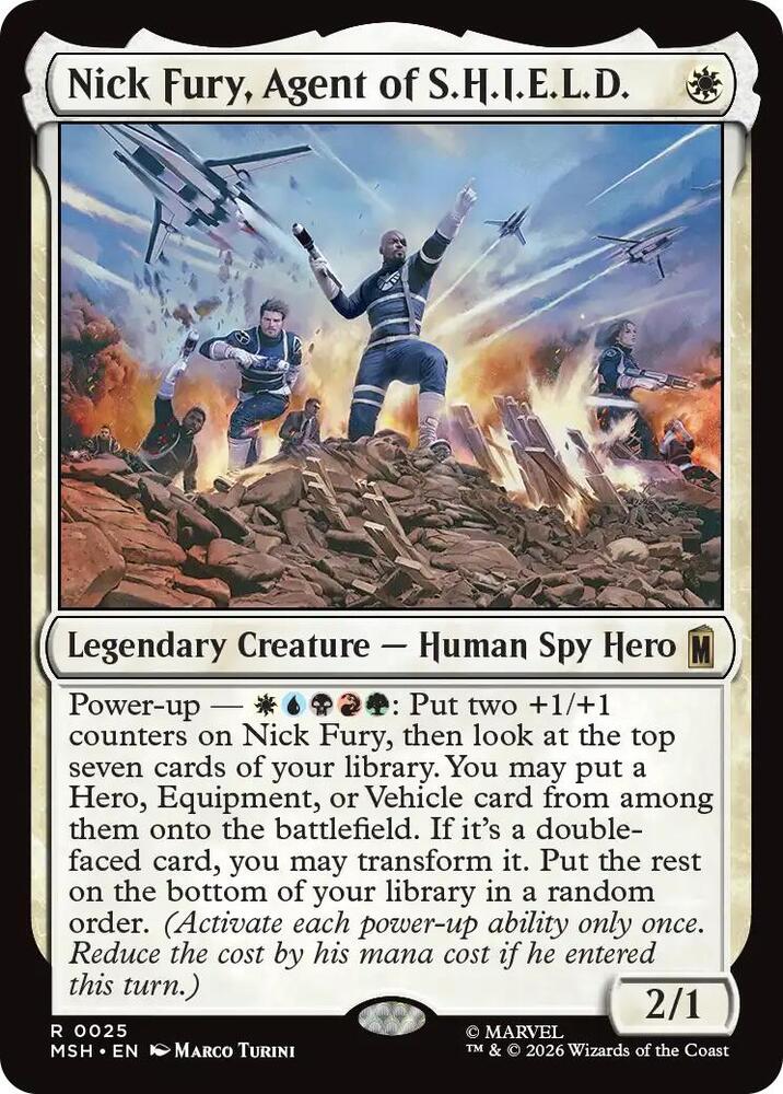 MSH, Nick Fury, Agent of S.H.I.E.L.D., Standard, 25, R, Near Mint, Normal, EN