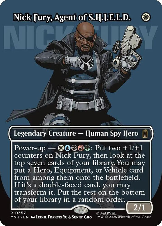 MSH, Nick Fury, Agent of S.H.I.E.L.D., (Borderless), 357, R, Near Mint, Normal, EN