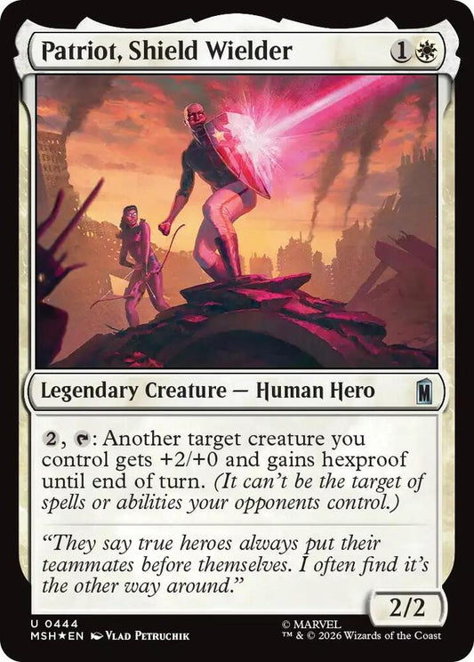 MSH, Patriot, Shield Wielder, Standard, 444, U, Near Mint, (Surge Foil), EN