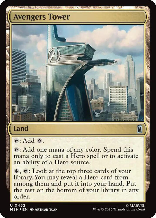 MSH, Avengers Tower, Standard, 452, U, Near Mint, (Surge Foil), EN