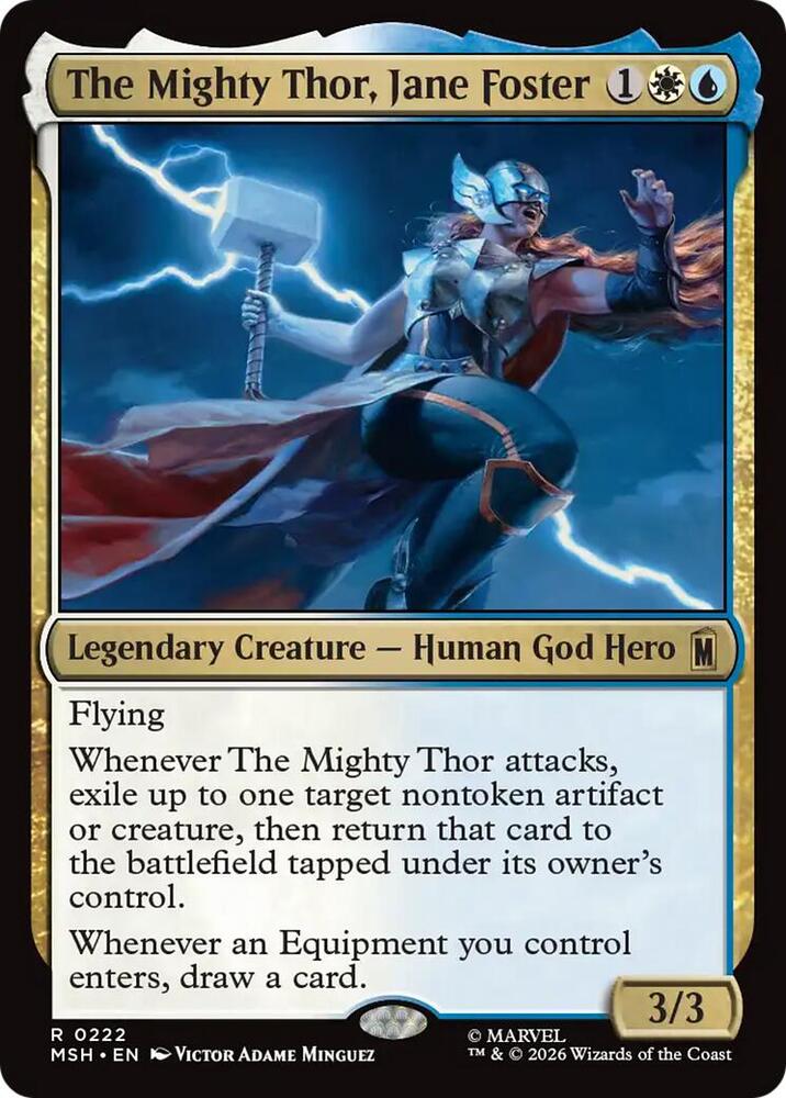 MSH, The Mighty Thor, Jane Foster, Standard, 222, R, Near Mint, (Foil), EN