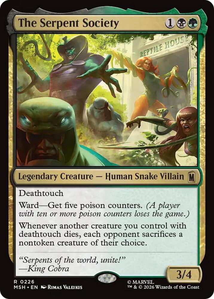MSH, The Serpent Society, Standard, 226, R, Near Mint, Normal, EN