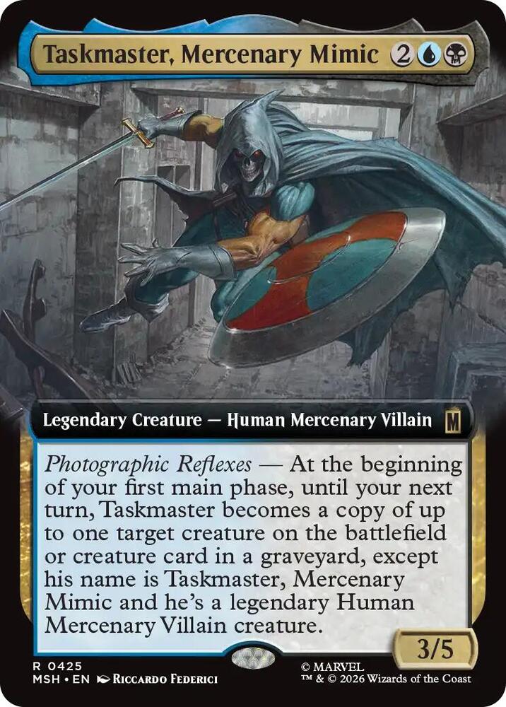MSH, Taskmaster, Mercenary Mimic, (Extended Art), 425, R, Near Mint, (Foil), EN