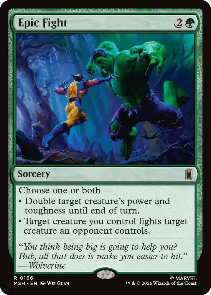 MSH, Epic Fight, Standard, 166, R, Near Mint, Normal, EN