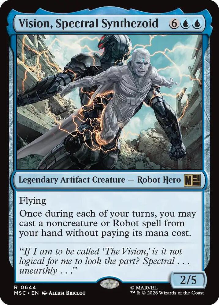 MSC, Vision, Spectral Synthezoid, Standard, 644, R, Near Mint, Normal, EN