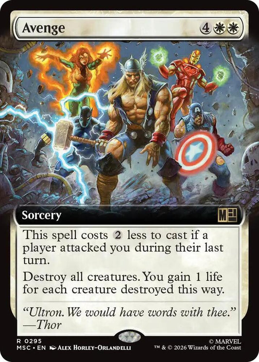 MSC, Avenge, (Extended Art), 295, R, Near Mint, Normal, EN