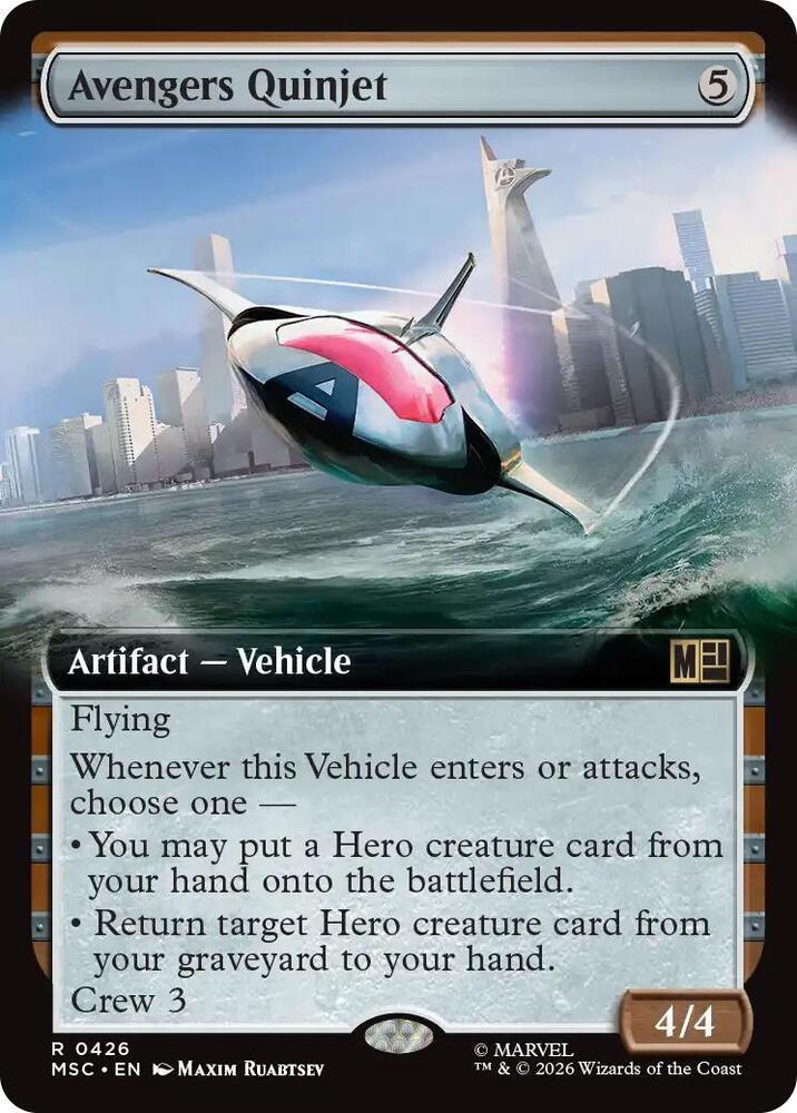 MSC, Avengers Quinjet, (Extended Art), 426, R, Near Mint, Normal, EN