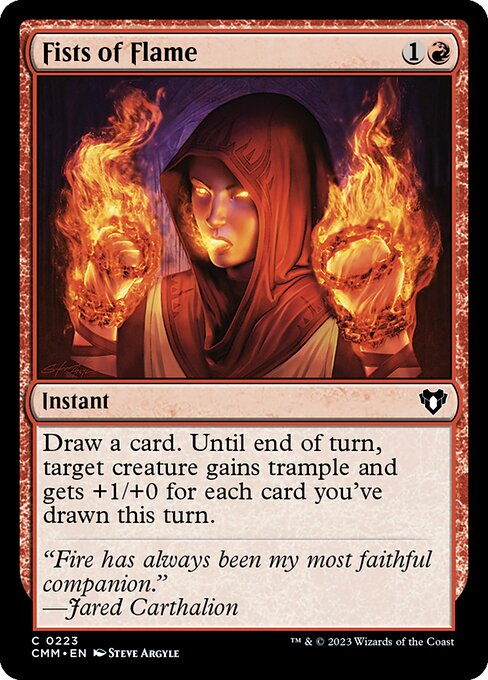 CMM, Fists of Flame, Standard, 223, C, Near Mint, (Foil), EN