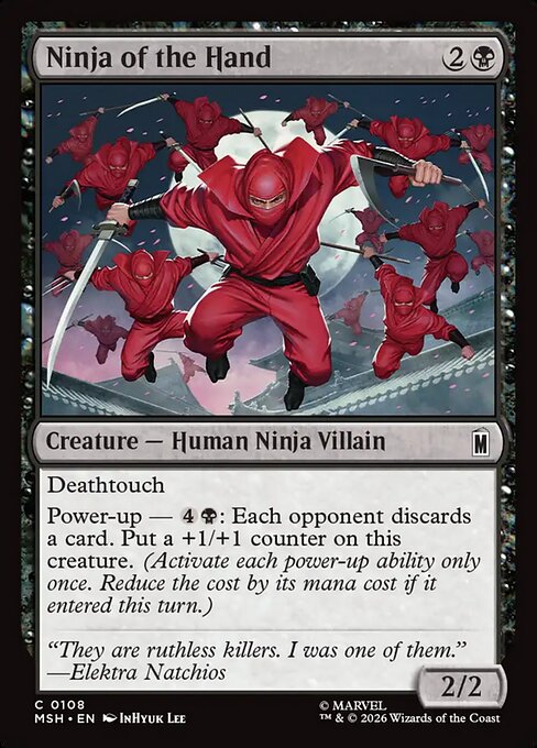 MSH, Ninja of the Hand, Standard, 108, C, Near Mint, Normal, EN
