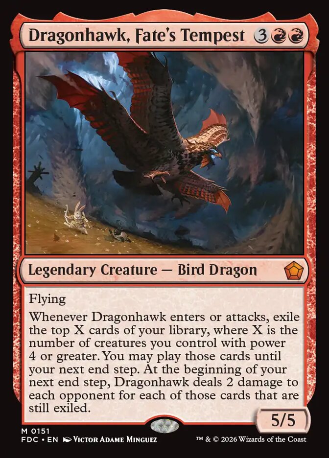 FDC, Dragonhawk, Fate's Tempest, Standard, 151, M, Near Mint, Normal, EN