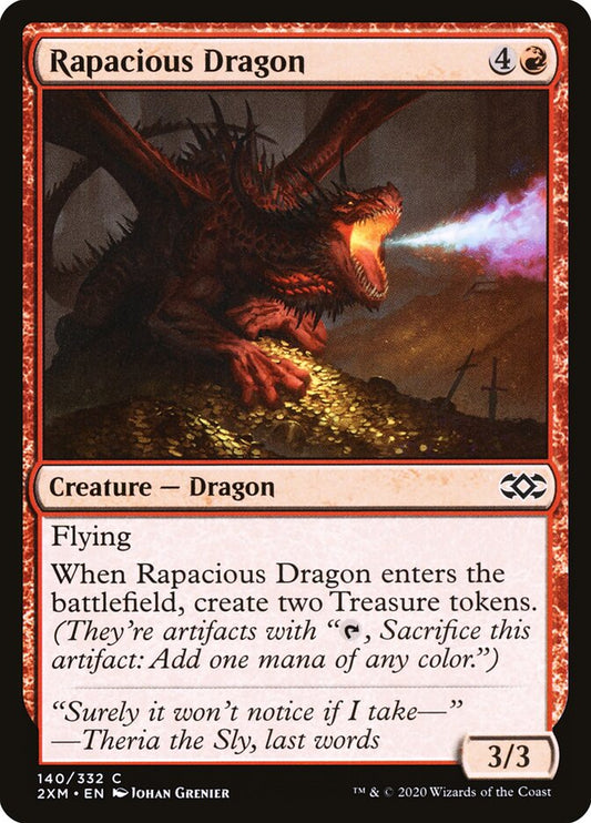 2XM, Rapacious Dragon, Standard, 140, C, Near Mint, (Foil), EN