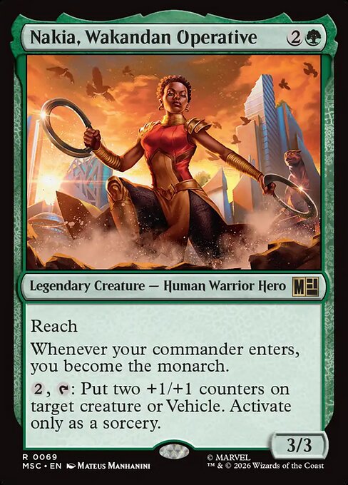 MSC, Nakia, Wakandan Operative, Standard, 69, R, Near Mint, Normal, EN