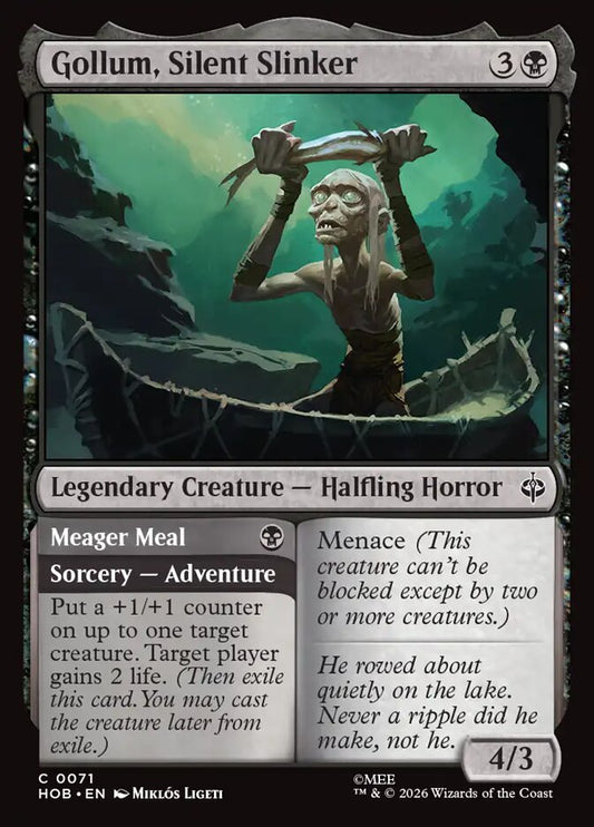 HOB, Gollum, Silent Slinker // Meager Meal, Standard, 71, C, Near Mint, Normal, EN