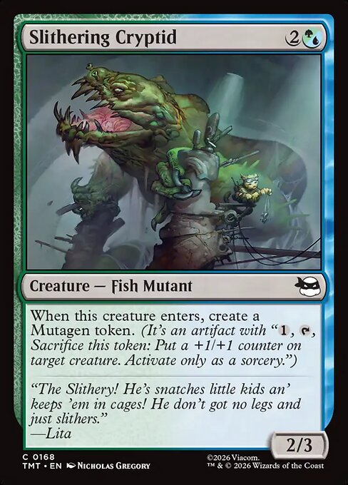 TMT, Slithering Cryptid, Standard, 168, C, Near Mint, Normal, EN
