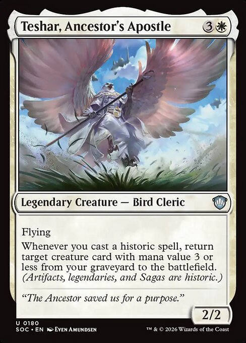 SOC, Teshar, Ancestor's Apostle, Standard, 180, U, Near Mint, Normal, EN