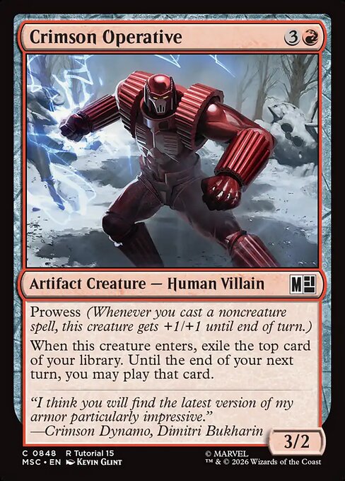 MSC, Crimson Operative, Standard, 848, C, Near Mint, Normal, EN