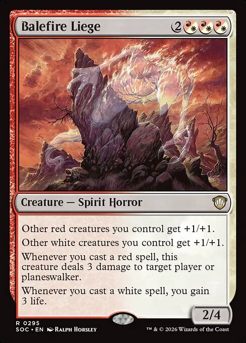 SOC, Balefire Liege, Standard, 295, R, Near Mint, Normal, EN