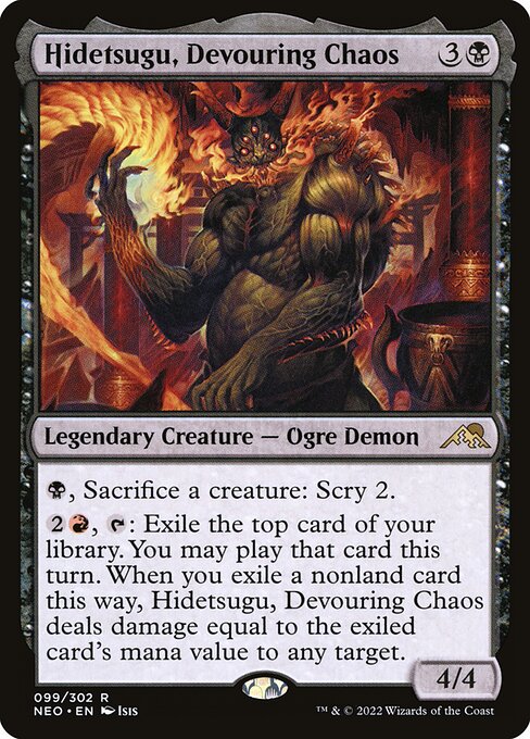 NEO, Hidetsugu, Devouring Chaos, Standard, 99, R, Near Mint, Normal, EN