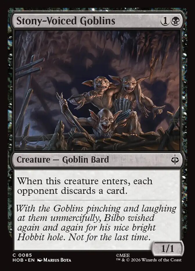 HOB, Stony-Voiced Goblins, Standard, 85, C, Near Mint, Normal, EN