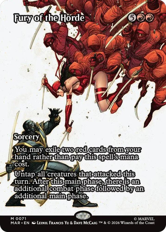 MAR, Fury of the Horde, (Borderless), 71, M, Near Mint, (Foil), EN
