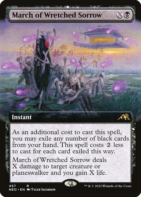 NEO, March of Wretched Sorrow, (Extended Art), 457, R, Near Mint, (Foil), EN