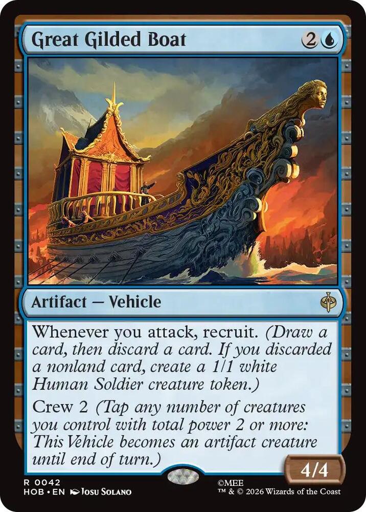 HOB, Great Gilded Boat, Standard, 291, R, Near Mint, Normal, EN