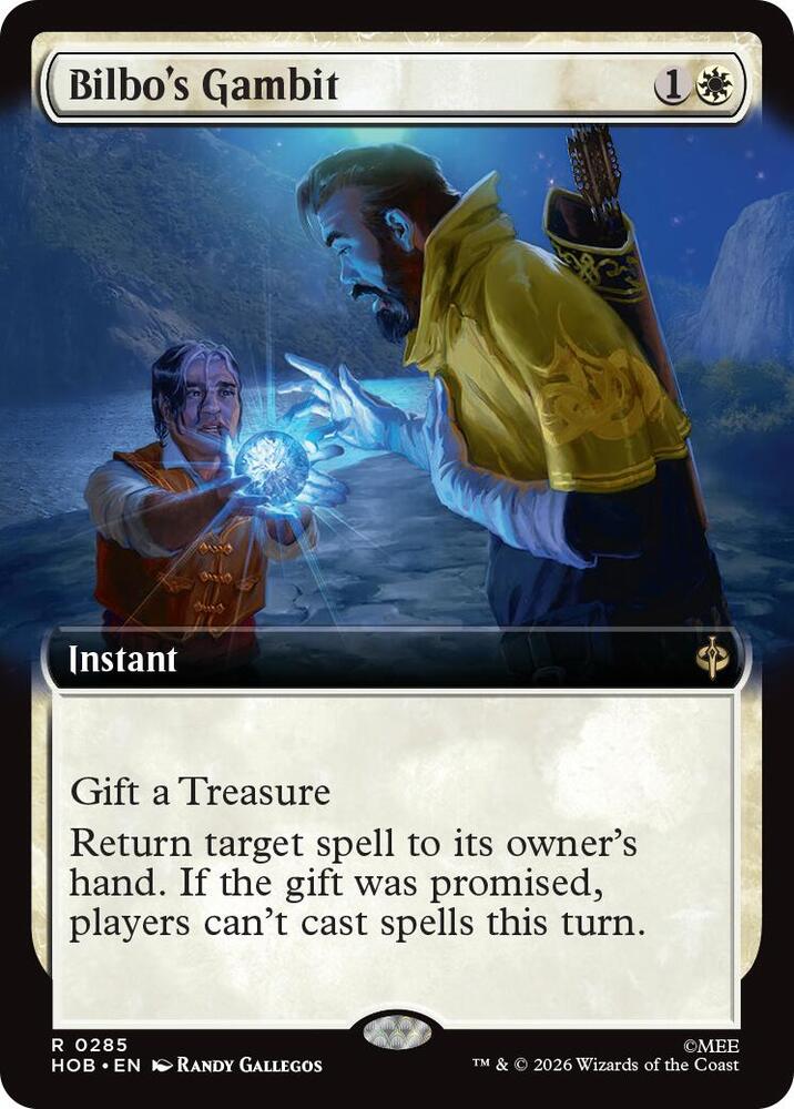HOB, Bilbo's Gambit, (Extended Art), 285, R, Near Mint, Normal, EN