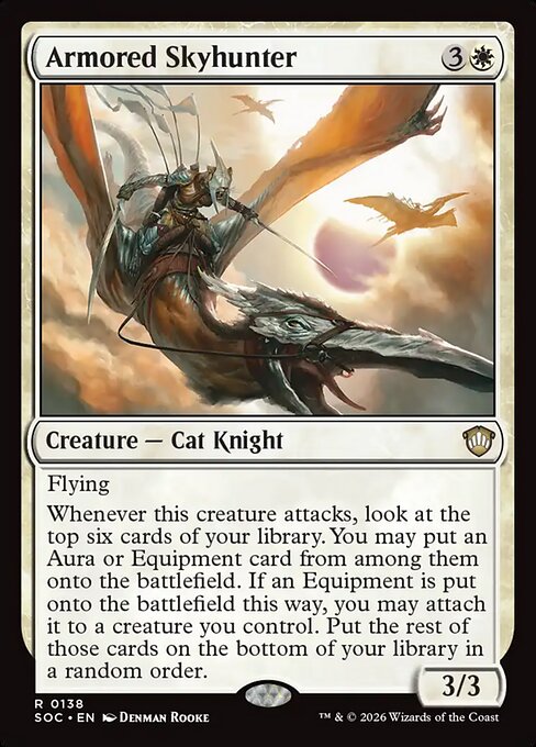 SOC, Armored Skyhunter, Standard, 138, R, Near Mint, Normal, EN