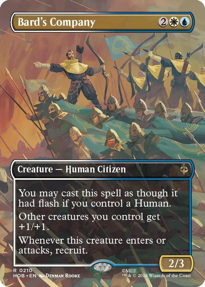 HOB, Bard's Company, (Borderless), 210, R, Near Mint, (Foil), EN