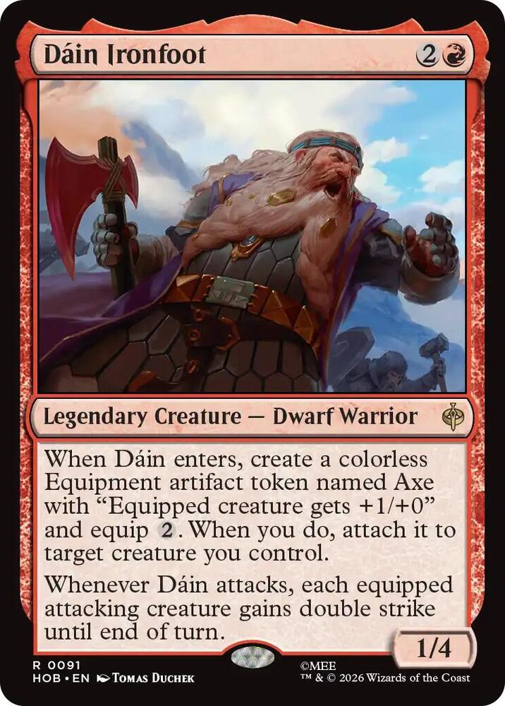 HOB, Dáin Ironfoot, Standard, 91, R, Near Mint, (Foil), EN