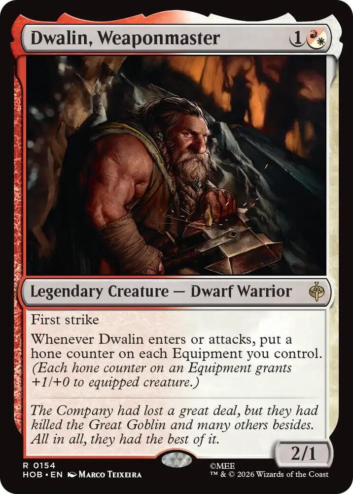 HOB, Dwalin, Weaponmaster, Standard, 311, R, Near Mint, Normal, EN
