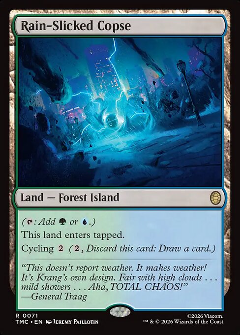 TMC, Rain-Slicked Copse, Standard, 71, R, Near Mint, (Normal), EN