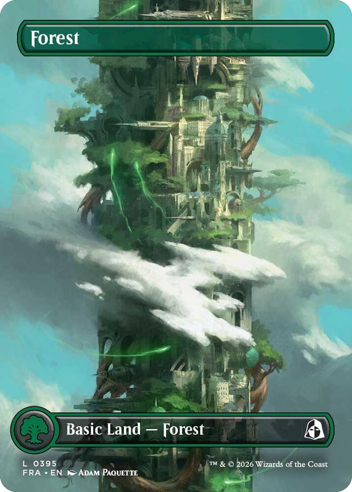 FRA, Forest, (Full Art), 395, C, Near Mint, (Foil), EN