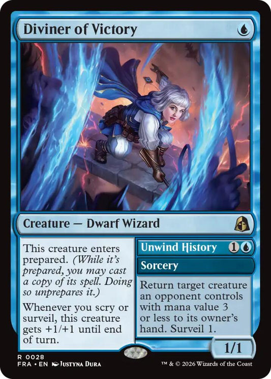 FRA, Diviner of Victory // Unwind History, Standard, 28, R, Near Mint, Normal, EN