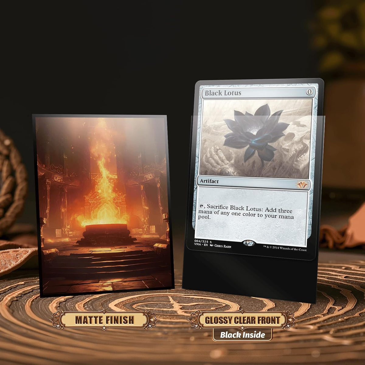 100ct Sacred Foundry - Fantasy Shock Lands Card Sleeves, Matte Back Finish