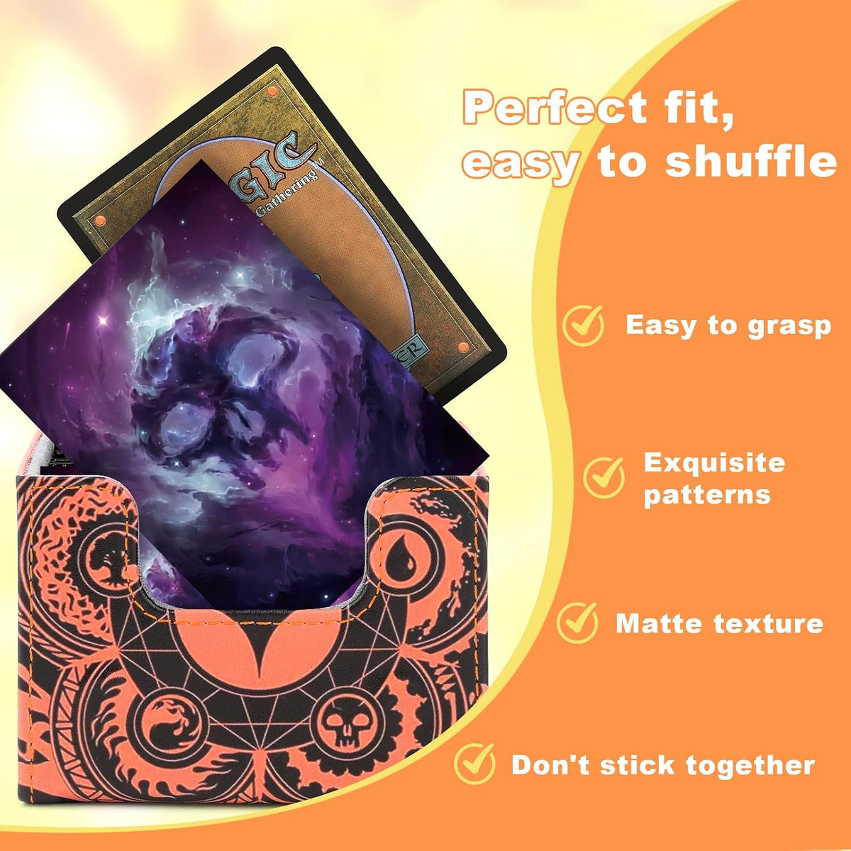 100ct Hazy Swamp Symbols Card Sleeves, Matte Back Finish - Black Mana Symbol
