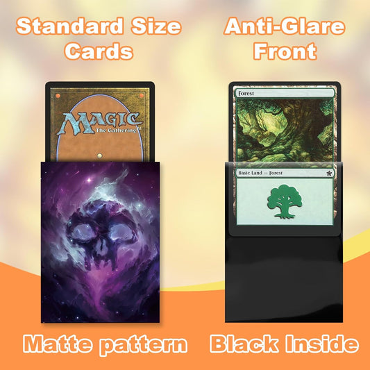 100ct Hazy Swamp Symbols Card Sleeves, Matte Back Finish - Black Mana Symbol