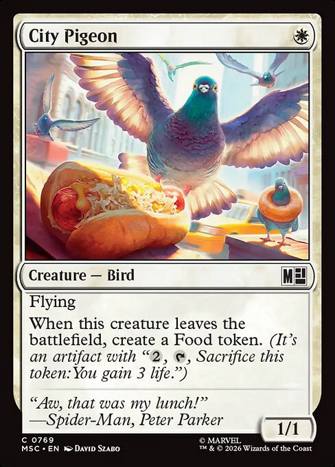 MSC, City Pigeon, Standard, 769, C, Near Mint, (Foil), EN
